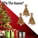 Christmas Tree Glass Decoration 15cm x 29cm Gold X 1