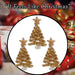 Christmas Tree Glass Decoration 15cm x 29cm Gold X 1