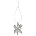 Christmas Hanging Snowflake Decoration 9cm x 15cm Silver X 1