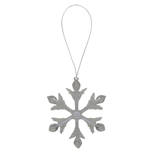 Christmas Hanging Snowflake Decoration 15cm x 14cm Silver X 1