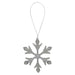 Christmas Hanging Snowflake Decoration 15cm x 14cm Silver X 1