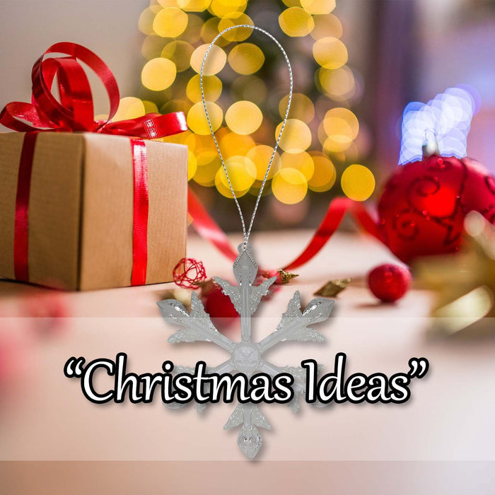 Christmas Hanging Snowflake Decoration 15cm x 14cm Silver X 1