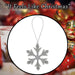 Christmas Hanging Snowflake Decoration 15cm x 14cm Silver X 1