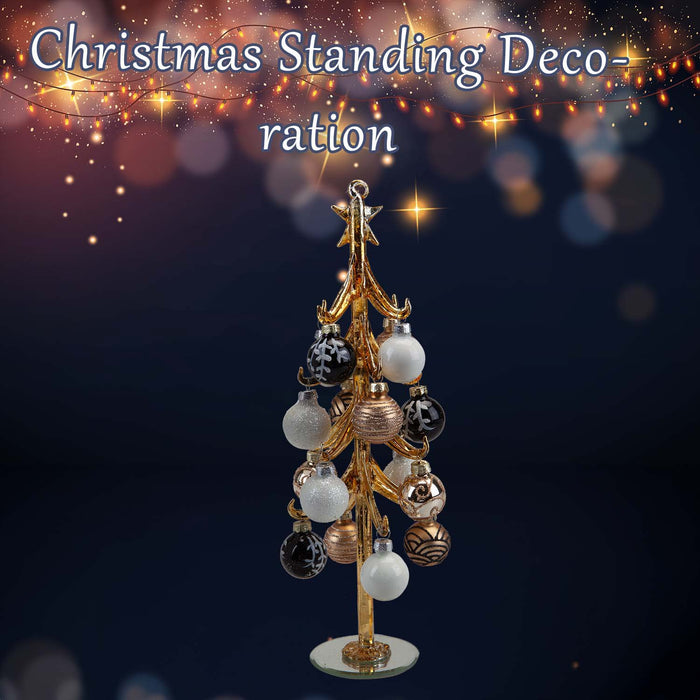 Christmas Glass Bauble Tree Decoration 36cm x 12cm Gold X 1