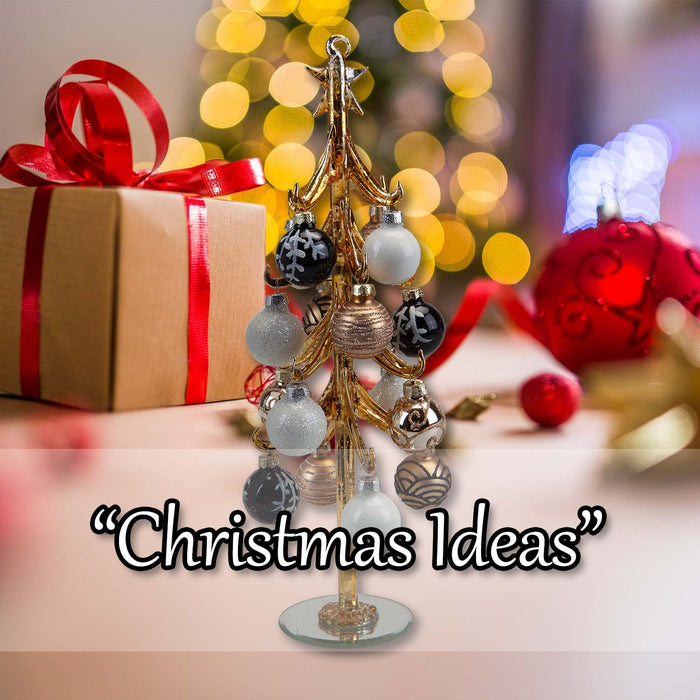 Christmas Glass Bauble Tree Decoration 36cm x 12cm Gold X 1