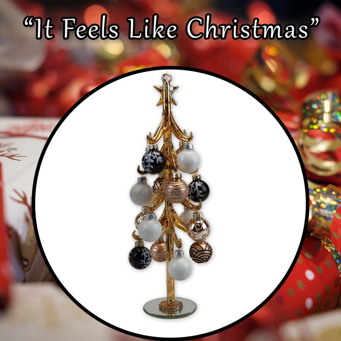 Christmas Glass Bauble Tree Decoration 36cm x 12cm Gold X 1