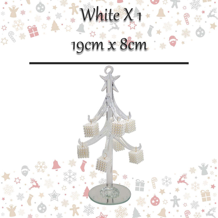 Christmas Decoration 19cm x 8cm White X 1