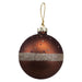 Christmas Hanging Glass Bauble Decoration 10cm x 8cm Copper X 1
