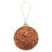 Christmas Hanging Glass Bauble Decoration 10cm x 9cm Copper X 1