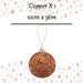 Christmas Hanging Glass Bauble Decoration 10cm x 9cm Copper X 1