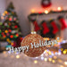 Christmas Hanging Glass Bauble Decoration 10cm x 9cm Copper X 1
