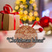 Christmas Hanging Glass Bauble Decoration 10cm x 9cm Copper X 1