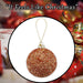 Christmas Hanging Glass Bauble Decoration 10cm x 9cm Copper X 1