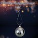 Christmas Hanging Glass Bauble Decoration 10cm x 8cm Silver X 1