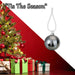 Christmas Hanging Glass Bauble Decoration 10cm x 8cm Silver X 1