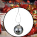 Christmas Hanging Glass Bauble Decoration 10cm x 8cm Silver X 1