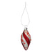 Christmas Hanging Glass Candy Cane Decoration 14cm x 7cm Red X 1
