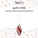 Christmas Hanging Glass Candy Cane Decoration 14cm x 7cm Red X 1