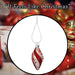 Christmas Hanging Glass Candy Cane Decoration 14cm x 7cm Red X 1