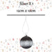 Christmas Hanging Glass Bauble Decoration 12cm x 10cm Silver X 1