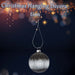 Christmas Hanging Glass Bauble Decoration 12cm x 10cm Silver X 1