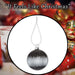 Christmas Hanging Glass Bauble Decoration 12cm x 10cm Silver X 1