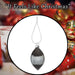Christmas Hanging Glass Bauble Decoration 15cm x 9cm Silver X 1