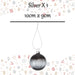 Christmas Hanging Glass Bauble Decoration 10cm x 9cm Silver X 1