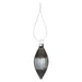 Christmas Hanging Glass Bauble Decoration 15cm x 7cm Silver X 1