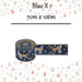 Christmas Ribbon Garland 7cm x 10cm Blue X 1