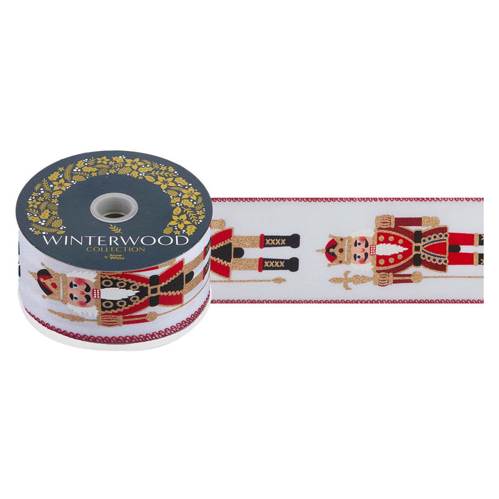 Christmas Ribbon Garland 7cm x 10cm White X 1