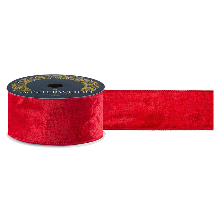 Christmas Ribbon Garland 6cm x 10cm Red X 1