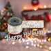 Christmas Ribbon Garland 6cm x 10cm Gold X 1