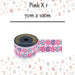 Christmas Ribbon Garland 7cm x 10cm Pink X 1