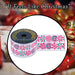 Christmas Ribbon Garland 7cm x 10cm Pink X 1