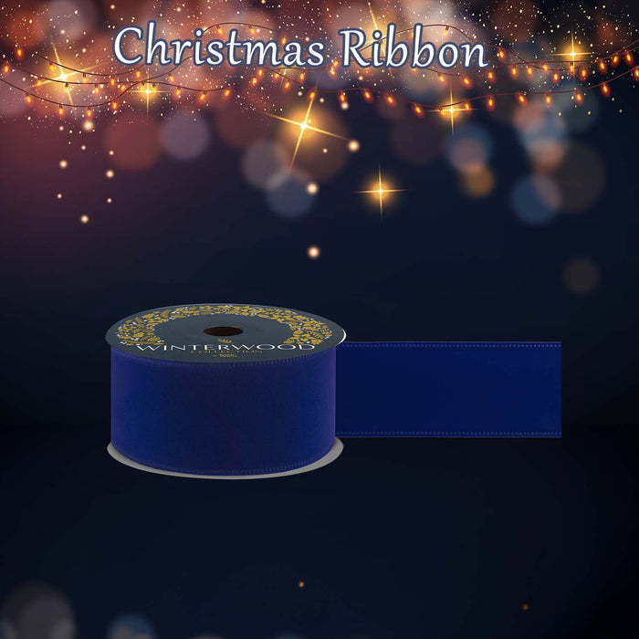 Christmas Ribbon Garland 6cm x 12cm Blue X 1