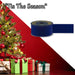 Christmas Ribbon Garland 6cm x 12cm Blue X 1