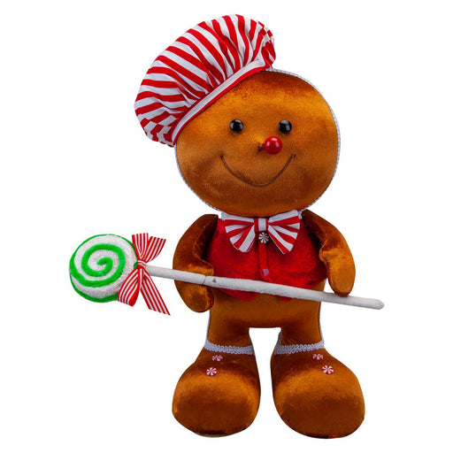 Christmas Gingerbread Man Decoration 37cm x 25cm Red X 1