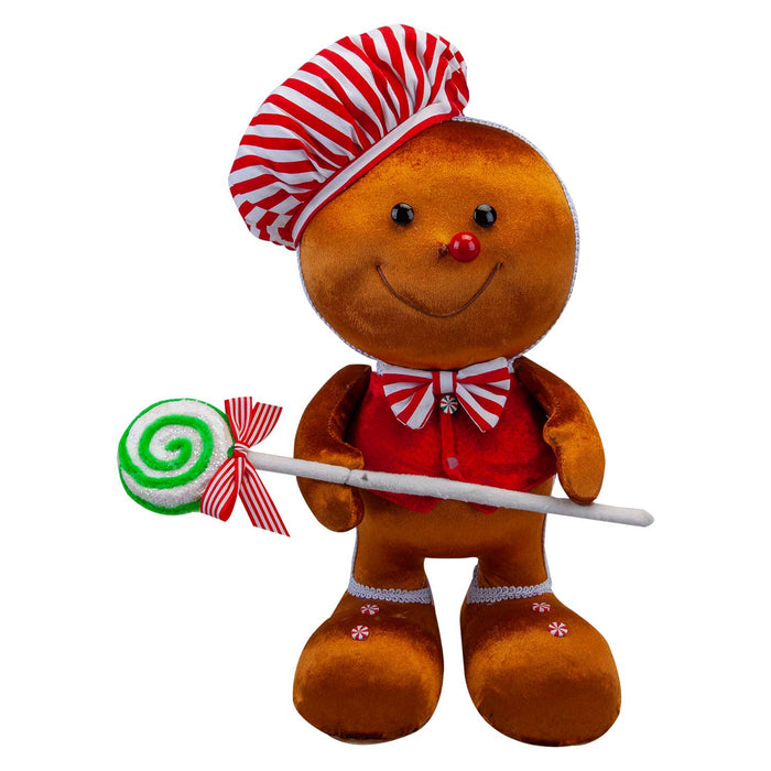 Christmas Gingerbread Man Decoration 37cm x 25cm Red X 1