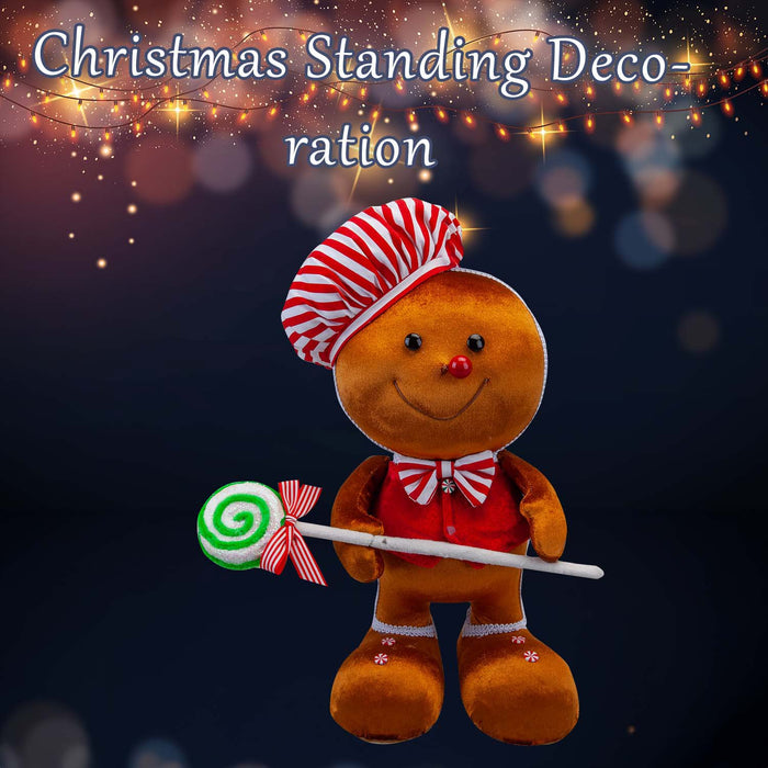 Christmas Gingerbread Man Decoration 37cm x 25cm Red X 1