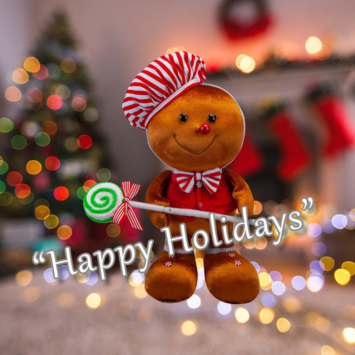 Christmas Gingerbread Man Decoration 37cm x 25cm Red X 1