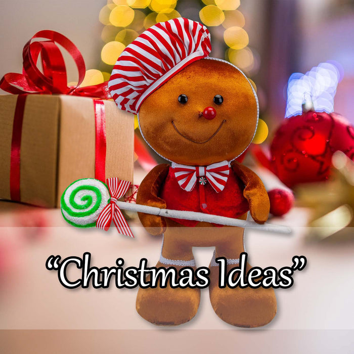 Christmas Gingerbread Man Decoration 37cm x 25cm Red X 1