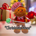 Christmas Gingerbread Man Decoration 37cm x 25cm Red X 1