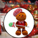 Christmas Gingerbread Man Decoration 37cm x 25cm Red X 1