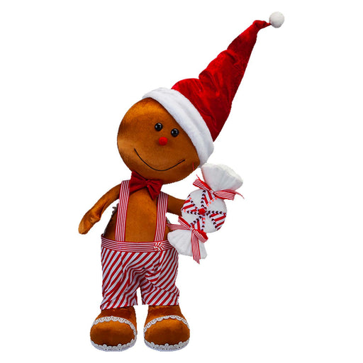 Christmas Gingerbread Man Decoration 60cm x 39cm Red X 1