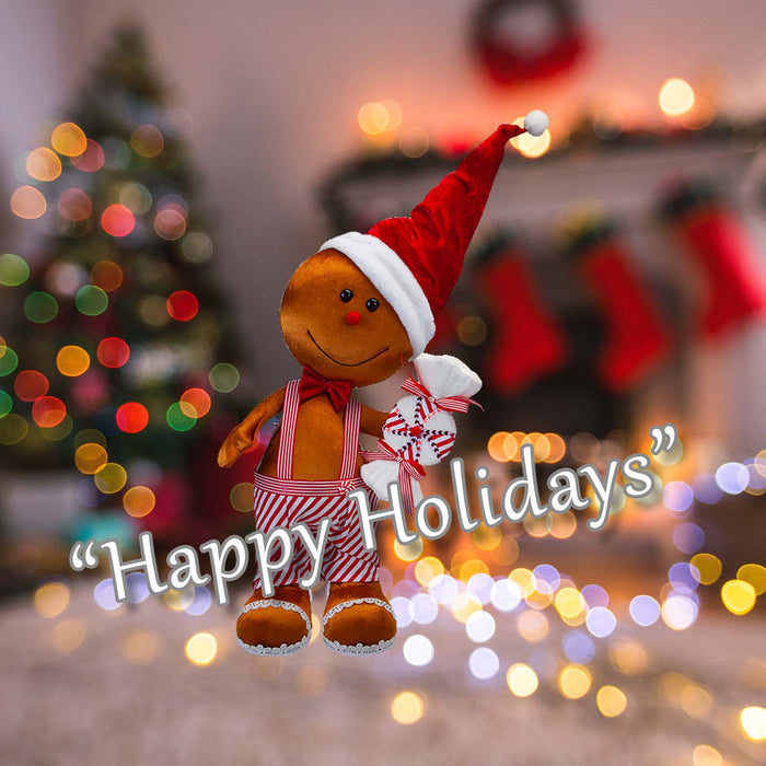 Christmas Gingerbread Man Decoration 60cm x 39cm Red X 1