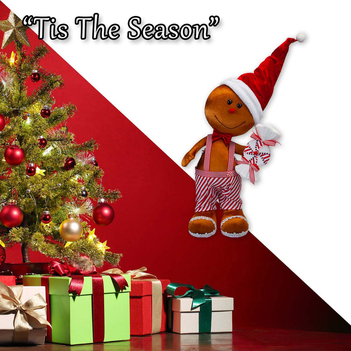 Christmas Gingerbread Man Decoration 60cm x 39cm Red X 1