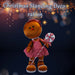 Christmas Gingerbread Woman Decoration 60cm x 26cm Red X 1