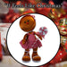 Christmas Gingerbread Woman Decoration 60cm x 26cm Red X 1