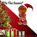 Christmas Gingerbread Man Decoration 46cm x 27cm Red X 1